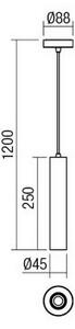 Redo 01-1659 - Luster na lanku GOSSIP 1xE27/42W/230V