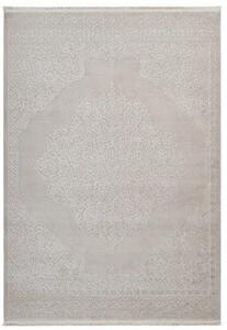 Béžový koberec Medailón - Pierre Carden - 80 x 150 cm , Tkaný, interiérový, bytový, kusový, obdĺžnikový koberec, z akrylu, s krátkym vlasom, jednofarebný, orientálny štýl