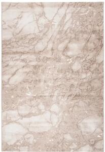 Béžový koberec Mramor - 80 x 150 cm , Tkaný, bytový koberec, kusový, obdĺžnikový tvar, z polypropylénu a polyesteru, s krátkym vlasom, moderný štýl