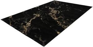 Elegantný čierny koberec Mramor - XS