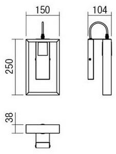 Redo 01-1663 - Nástenné svietidlo TIMBER 1xE27/42W/230V