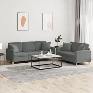 Maison Exclusive – 2-dielna sedacia súprava s vankúmi, tmavosivá látka
