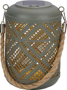 Arti Casa Solárna lampa Solárna lampa do záhrady - Stolná lampa s teplým bielym svetlom - Záhradné svetlo s dobou svietenia a 8 hodín - Vodotesnos IP44 - 11 x 15,5 cm - Plast - Sivá