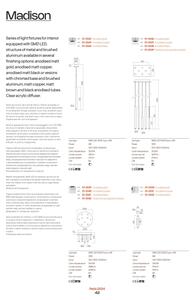Redo 01-2055 - LED Luster na lanku MADISON 14xLED/4W/230V meď
