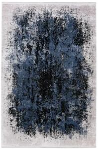 Modrý koberec Fľaky - Pierre Cardin - 80 x 150 cm , Tkaný, interiérový, bytový, kusový, obdĺžnikový koberec, z viskózy a akrylu, s krátkym vlasom, abstraktný štýl, moderný štýl
