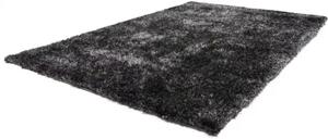 Antracitový koberec Perleťový úplet - 80 x 150 cm , Tkaný, interiérový, bytový, kusový, obdĺžnikový koberec, z polyesteru, s dlhým vlasom, jednofarebný, moderný štýl