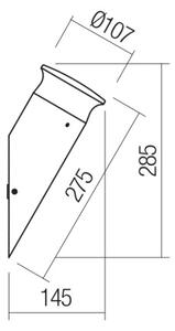 Redo 90073 - LED Vonkajšie nástenné svietidlo ALGON LED/9W/230V IP65 čierna