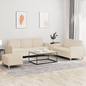 Maison Exclusive – 3-dielna sedacia súprava s vankúšmi, krémová látka