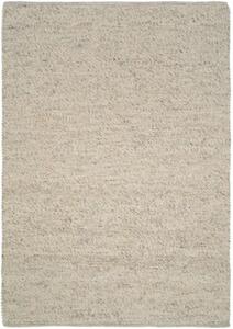 Béžový vlnený guľôčkový koberec - 200 x 300 cm , Tkaný, interiérový, bytový, kusový, obdĺžnikový koberec, z vlny a viskózy, bez vlasu, jednofarebný, škandinávsky štýl