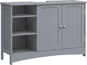 SONGMICS Skříňka pod umyvadlo Vasagle Mollie 90 cm šedá