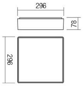 Redo 90158 - LED Vonkajšie stropné svietidlo MARINA LED/16W/230V IP65 antracit