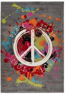 Šedý koberec Peace - M