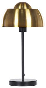 Stolná lampa zlatá čierna kov lesklá povrchová úprava 44 cm okrúhle kupolovité tienidlo nočný stolík osvetlenie moderný štýl obývačka spálňa
