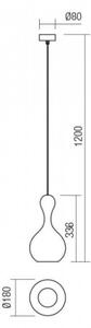 Redo 01-2257 - Luster na lanku LOB 1xE27/42W/230V pr. 18 cm meď