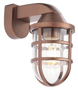 Redo 90206 - Vonkajšie nástenné svietidlo CAGE 1xE27/28W/230V IP44 meď
