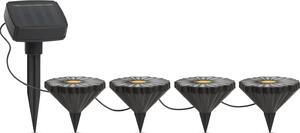Solárne LED záhradné svietidlo s kvetinami – RGB – 4 LED diódy – 360 cm – solárne napájanie – automatické zapnutie pri súmraku – dekoratívne vonkajie osvetlenie pre záhradu, balkón a terasu [11732]