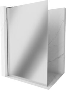 Mexen Kioto L, sprchová zástena Walk-In 70 x 200 cm, 8mm sklo vzor zrkadlo, grafitový profil, 800-070-103-95-50