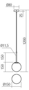 Redo 01-2623 - Luster na lanku NIVA 1xE14/28W/230V