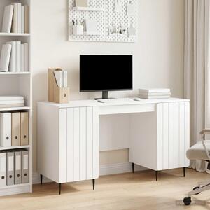 Maison Exclusive – Písací stôl, lesklá biela, 142,5 x 50 x 75 cm, drevotrieska
