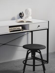 Hector Písací stôl Baston 123 cm biely - čierny rám