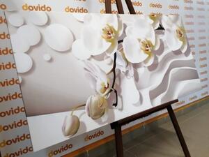Obraz orchidea na abstraktnom pozadí - 100x50