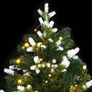 Umelý výklopný vianočný stromček 150 LED a vločky snehu 120 cm