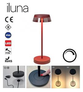 Redo 90311- LED Stmievateľná stolná lampa ILUNA LED/2,5W/5V 3000 mAh IP65 červená