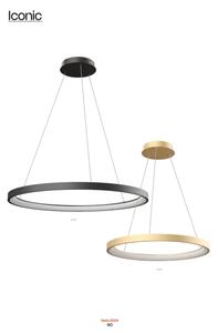 Redo 01-2677- LED Stmievateľný luster na lanku ICONIC LED/60W/230V pr. 78 cm čierna