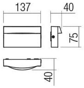 Redo 90425 - LED Vonkajšie nástenné svietidlo POLIFEMO LED/8W/230V IP65 biela