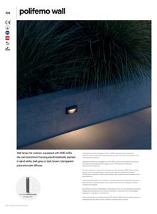 Redo 90426 - LED Vonkajšie nástenné svietidlo POLIFEMO LED/8W/230V IP65 antracit