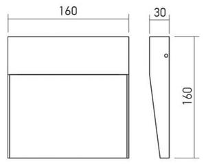 Redo 90479 - LED Vonkajšie nástenné svietidlo LANDER LED/6W/230V IP54 antracit