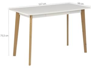 Actona Písací stôl Rubio biely/breza