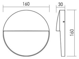 Redo 90477 - LED Vonkajšie nástenné svietidlo LANDER LED/6W/230V IP54 antracit