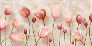 Obraz staroružové tulipány - 100x50