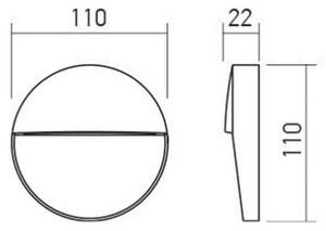 Redo 90473 - LED Vonkajšie nástenné svietidlo LANDER LED/3W/230V IP54 antracit