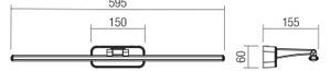 Redo 01-3085 - LED svietidlo na obrazy STEAM LED/12W/230V 59,5 cm biela