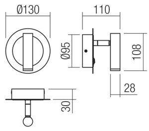 Redo 01-3089 - LED Nástenné bodové svietidlo CLOSER LED/6W/230V biela