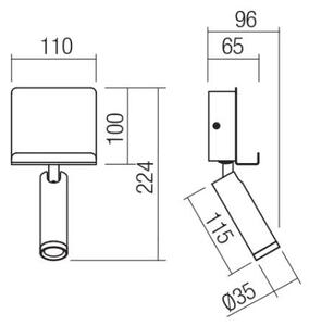 Redo 01-3083 - LED Nástenné bodové svietidlo PANEL LED/3,5W/230V USB biela
