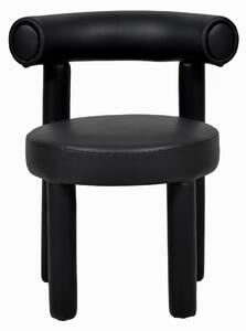 LivinHill Designová jídelní židle Leith umělá kůže černá