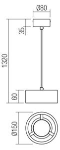 Redo 01-3099 - LED Luster na lanku PUNKT LED/6W/230V pr. 15 cm biela