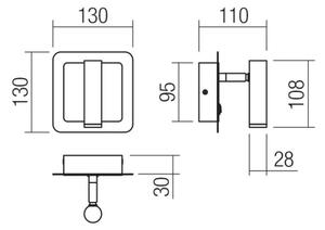 Redo 01-3091 - LED Nástenné bodové svietidlo CLOSER LED/6W/230V biela
