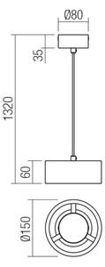 Redo 01-3101 - LED Luster na lanku PUNKT LED/6W/230V pr. 15 cm čierna