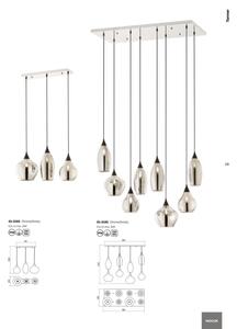Redo 01-3195 - Luster na lanku TANNER 8xE14/28W/230V