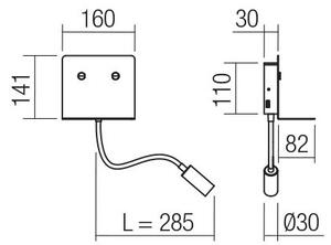 Redo 01-3210 - LED Nástenné svietidlo MOKA LED/6W + LED/3W/230V CRI90 biela