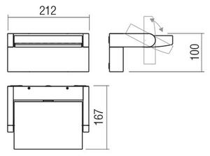 Redo 90585 - LED vonkajšie nástenné svietidlo FLIP LED/20W/230V 3000K IP54 hnedá