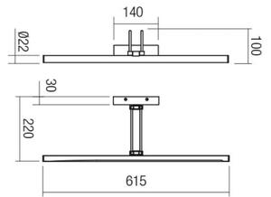 Redo 01-3471 - LED Obrazové svietidlo IKON LED/16,4W/230V 61,5 cm CRI 92 čierna