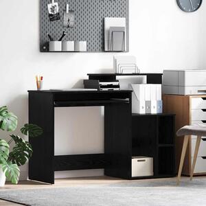 Maison Exclusive – písací stôl, čierna farba, vzhľad dubového dreva, materiál: drevotrieska