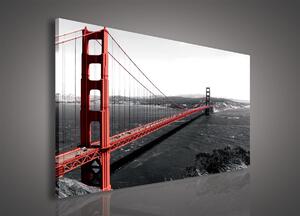 Obraz na plátne, rozmer 100 x 75 cm, Golden Gate Bridge, IMPOL TRADE 103O1
