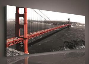 Obraz na plátne, rozmer 45 x 145 cm, Golden Gate Bridge, IMPOL TRADE 10303