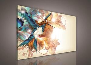Obraz na plátne, rozmer 100 x 75 cm, kolibrík, IMPOL TRADE PP260O1